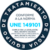 sello conforme a la UNE 149101 – Equipo de tratamiento de agua