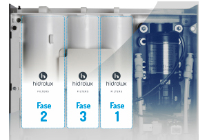 3 filtros de filtrado osmosis inversa